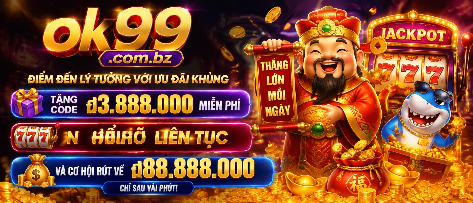OK99 Casino | No Hu, Ban Ca, Live Casino, Rut Tien 4 Fishing arcade rooms and jackpot rounds